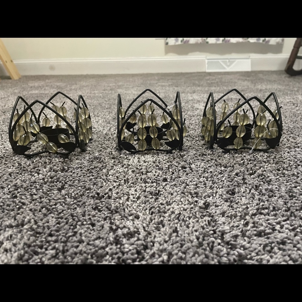 1 set of 3 Candle Tea-Light holders